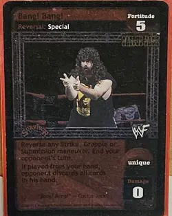 WWE RAW DEAL CCG CACTUS JACK 4 CARD LOT - Image 1