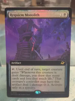FOIL R 0333 Requiem Monolith Rare EXTENDED ART Edge of Eternities MTG Card Black - Image 1
