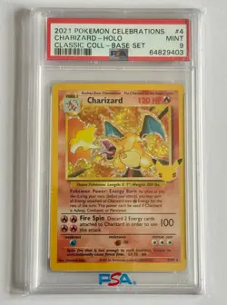 Pokemon TCG PSA 9 Charizard 4/102 Pokemon Card Celebrations 25th Anniversary 10 - Image 1