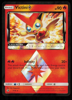 Pokemon Card Victini 7/70 Prism Star Dragon Majesty Holo Rare LP 2018 - Image 1