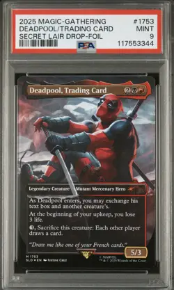 MTG Rainbow Foil Deadpool Trading Card PSA 9 - Image 2