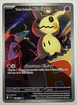 Team Rocket's Mimikyu 238/217 Ascended Heroes Illustration Rare Pokemon TCG NM - Image 1