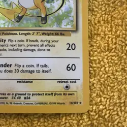 Pokemon TCG Raichu Base Set 14/102 Holo Unlimited Holo Rare - LP - Image 4