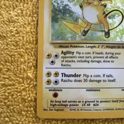 Pokemon TCG Raichu Base Set 14/102 Holo Unlimited Holo Rare - LP - Image 5