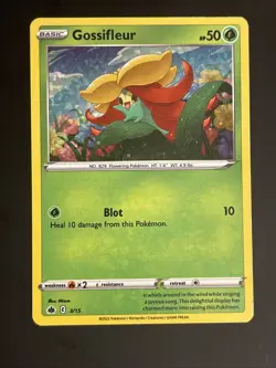 Pokemon Gossifleur 3/15 McDonald's 2022 Holo Rare LP - Image 2