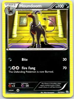 Pokemon TCG Houndoom Rare Dragons Exalted 75/124 MP - Image 1