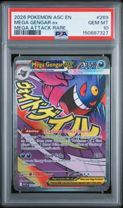 2026 POKEMON ASC EN-ASCENDED HEROES MEGA ATTACK RARE #269 MEGA GENGAR EX PSA 10 - Image 1