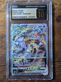 Pokemon Mewtwo VSTAR GG44/GG70 Crown Zenith CGC Pristine 10 RARE - Image 1