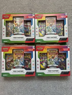 Pokemon TCG First Partner Illustration Collection Series 1 Brand New Sealed 4x - Image 1