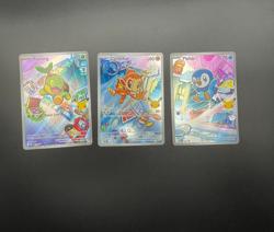 Pokemon First Partner Illustration Collection Series 1 Turtwig Chimchar Piplup - Image 1
