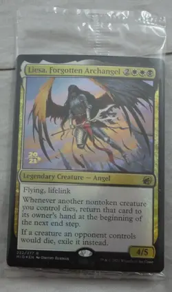 Magic The Gathering Liesa, Forgotten Archangel Rare Prerelease Foil Card MID - Image 1