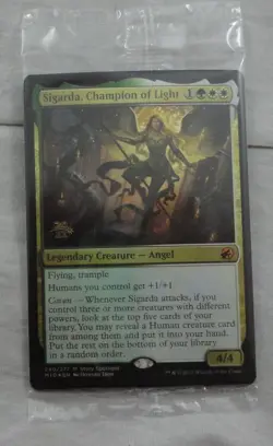 Magic The Gathering Sigarda, Champion of Light Rare Prerelease Foil Card MID - Image 1