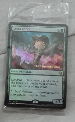 Magic The Gathering Lotus Cobra Rare Prerelease Foil Card ZNR - Image 1