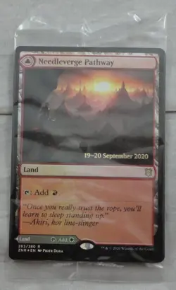 Magic The Gathering Needleverge Pathway Rare Prerelease Foil Card ZNR - Image 1