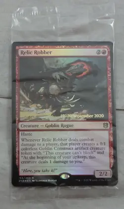 Magic The Gathering Relic Robber Rare Prerelease Foil Card ZNR - Image 1