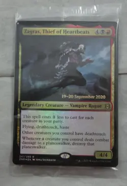 Magic The Gathering Zagras, Thief of Heartbeats Rare Prerelease Foil Card ZNR - Image 1
