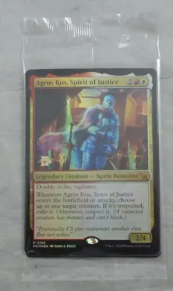 Agrus Kos, Spirit of Justice Prerelease Foil Card Rare Magic The Gathering (MKM) - Image 1