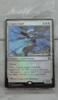 Magic The Gathering Legion Angel Rare Prerelease Foil Card ZNR - Image 1