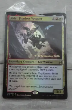 Magic The Gathering Akiri, Fearless Voyager Rare Prerelease Foil Card ZNR SEALED - Image 1