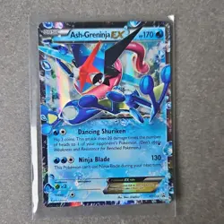 Pokemon Ash-Greninja EX XY133 XY Promo Holo Basic Card LP - Image 1
