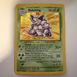 Pokemon Nidoking Holo Rare TCG Card Base Set 11/102 - Image 1