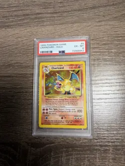 Pokemon Charizard 004/102 Base Set Holo Rare PSA 6 English Card - Image 1