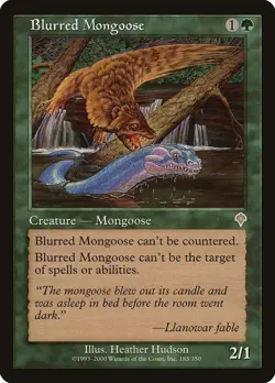 Blurred Mongoose Invasion PLD Green Rare MAGIC THE GATHERING CARD ABUGames - Image 1