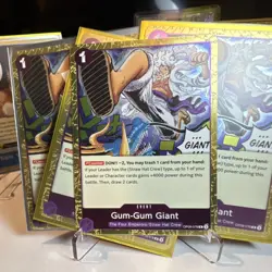 Lot 4 Bandai Gum-Gum Giant Event Foil OP09 Luffy One Piece Card Game English - Image 1