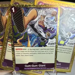 Lot 4 Bandai Gum-Gum Giant Event Foil OP09 Luffy One Piece Card Game English - Image 2
