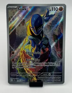 Sawk 130/086 Full Art Holo Pokemon Card NM - Image 1