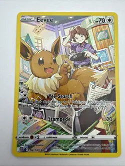 Pokemon Eevee TCG Full Art Rare Trainer Gallery Card TG11/TG30 - Image 1