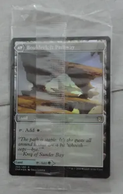 Magic The Gathering Branchloft Pathway/Boulderloft Rare Prerelease Foil Card - Image 1
