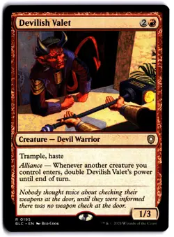 Devilish Valet NM BLC Commander: Bloomburrow MTG - Image 1