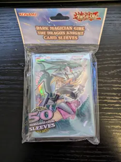 Yugioh Dark Magician Girl The Dragon Knight Card Sleeves New Unopened - Image 1