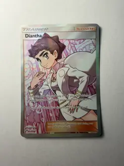Pokemon Diantha Full Art Holo Trainer Supporter Ultra Rare 130/131 SM-Forbidden - Image 1