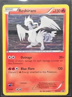 Reshiram BW004 Black Star Promo Holo Rare Pokemon 2011 - Image 1