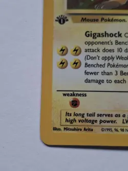 1999 Pokemon Raichu 14/62 Fossil Holo 1st Edition LP - Image 4
