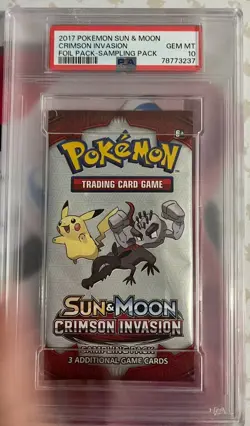 PSA 10 Gem Mint Pokemon Card Crimson Invasion Sampling Pack Booster Pack Pikachu - Image 1