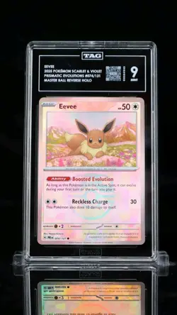 TAG 9 Mint - Eevee - 074/131 Prismatic Evolutions MASTER BALL - Pokemon - Image 1