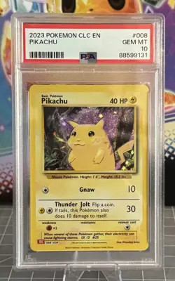 Pokemon Pikachu 008/034 CLC Holo #008 PSA 10 - Image 1