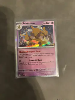 Pokemon TCG Alakazam Holo Rare Black Star Promo - Stamped Mega Evolution - NM/M - Image 3