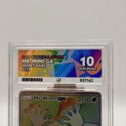 2018 Pokemon Mr. Mime GX Secret Rare 173/168 Celestial Storm ACE 10 Gem Mint - Image 3