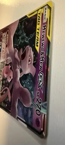 Mewtwo & Mew GX 71/236 Tag Team Holo Sun & Moon Unified Minds Pokemon ULTRA RARE - Image 2