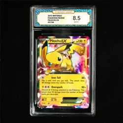 TQG 8.5 NM-MT+ 2015 Pokemon ENG Pikachu EX XY84 Promo - Image 2
