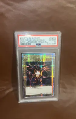 Yu-Gi-Oh! - Red Eyes Black Dragon 2023 LC01-EN006 Attribute Error ITA PSA 10 - Image 1