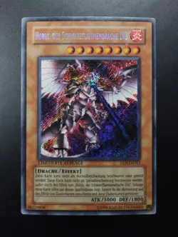 YUGIOH 2005 | HORUS THE BLACK FLAME DRAGON LV8 | EEN-DESE1 | GERMAN | VG (MP) - Image 1