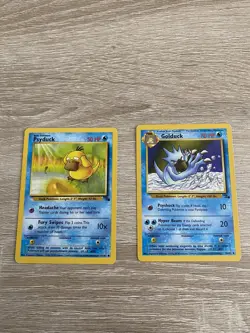 Pokemon Cards Psyduck Golduck Fossil Set with Bonus Gift - Image 1