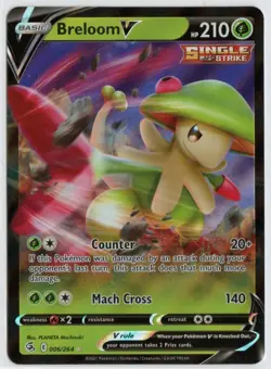 Breloom V 006/264 Fusion Strike full art pokemon card Holo Ultra Rare tcg NM 🍃 - Image 1