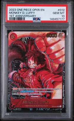 2023 ONE PIECE OP05-AWAKENING OF THE NEW ERA 1ST ANV MONKEY D. LUFFY PSA 10 - Image 1