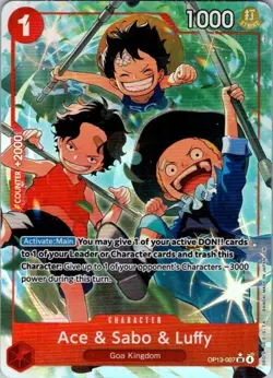Ace Sabo & Luffy Super Rare Alternate Art OP13-007 One Piece - Image 1